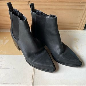 Steve Madden Black Pointed Toe Ankle Booties